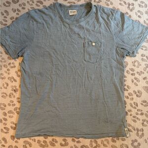 Todd Snyder Bleached Indigo Slub Short-Sleeve Pocket Tee